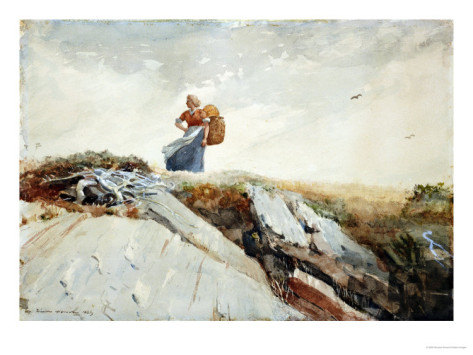 Down the Cliff, 1883 By Winslow Homer